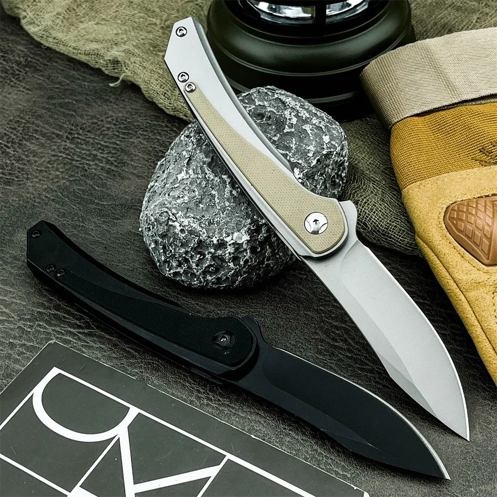 جديد 6070 في الهواء الطلق سكين جيب قابل للطي جودة عالية 8Cr13Mov شفرة 420 الصلب + G10 مقبض حمل بقاء سكين تخييم EDC أدوات