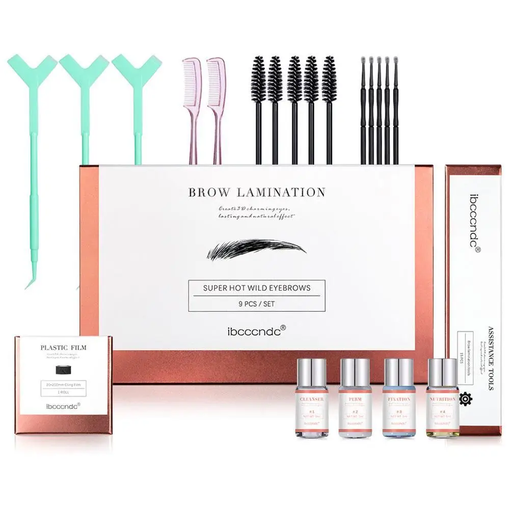 Kit de stratification des sourcils avec brosse, outils de lifting des sourcils, crème de réglage des sourcils, fournitures de salon, lifting des sourcils, gratitude permanente, nouveau