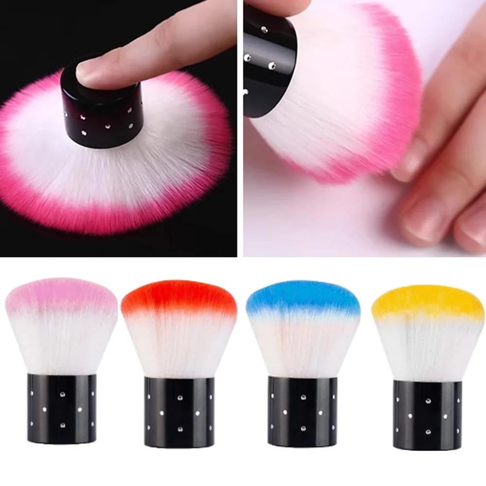 2pcs/set Professionals Nails Art Mushroom Brush Cleaner Dust Cleaning Brush Soft Nail Art Brush Manicure Cleaning Tools
