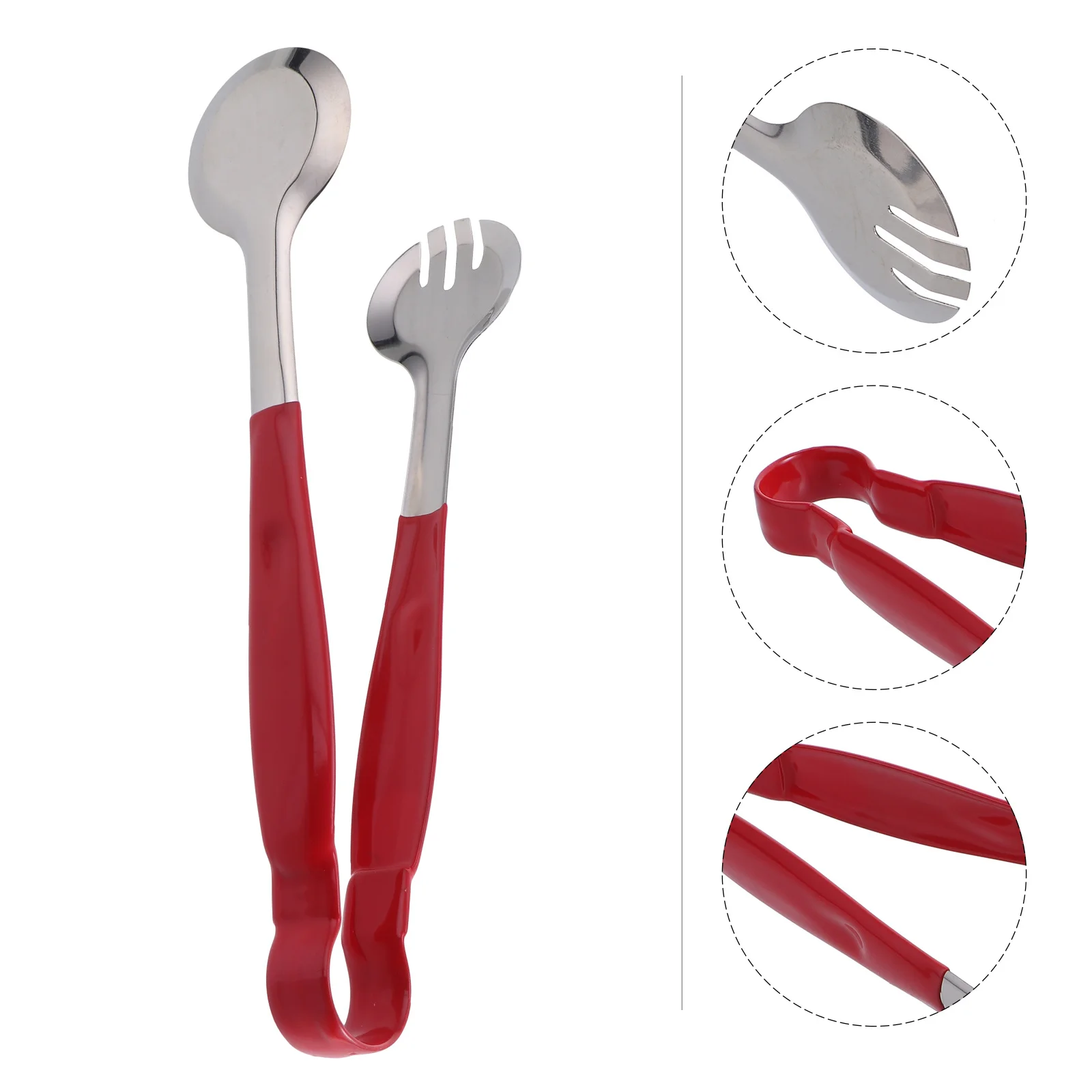

Stainless Steel Food Tong Multi-Function Bread Clamp Heat Resistant Ergonomic Handle Barbecue Tool For Home Hotel Party Use