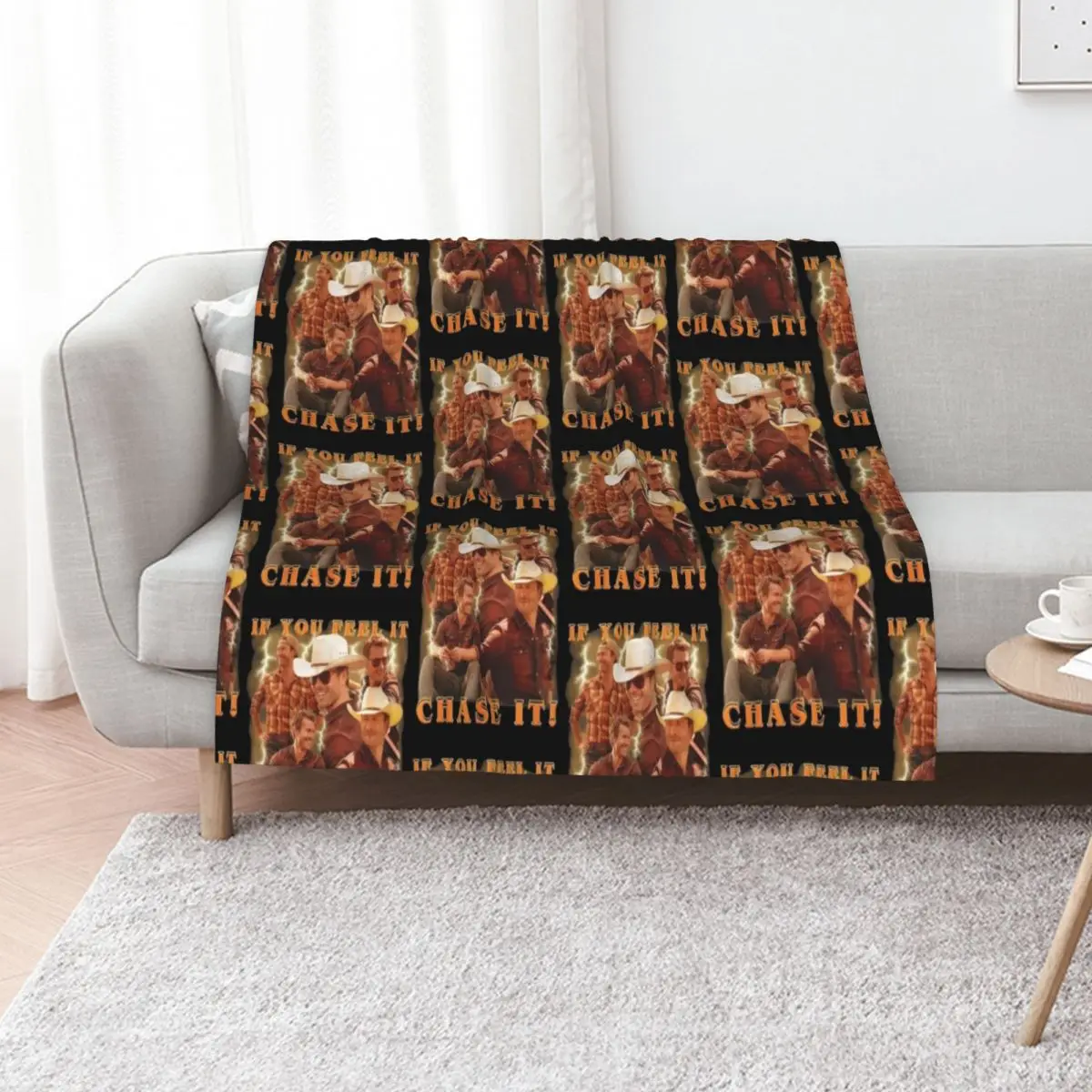 

Cowboy Glen Powell Vintage Throw Blanket Furry valentine gift ideas cosplay anime Decoratives Blankets