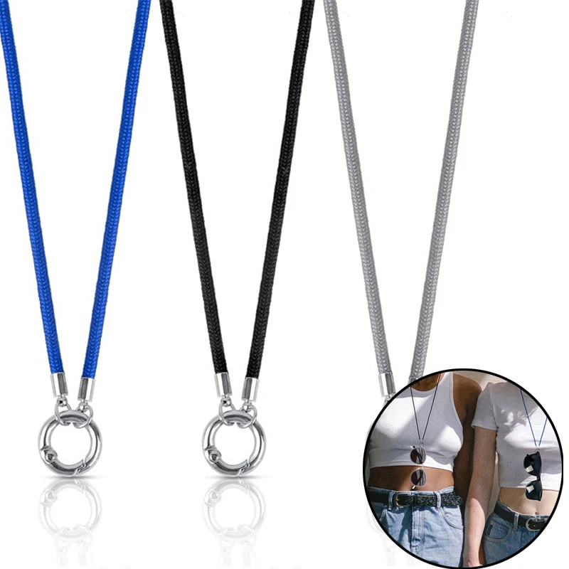 Hanging Neck Clip For Glasses Women Men Portable Sunglasses Rope Eyeglasses Lanyard Retro Protection Cover Fashion