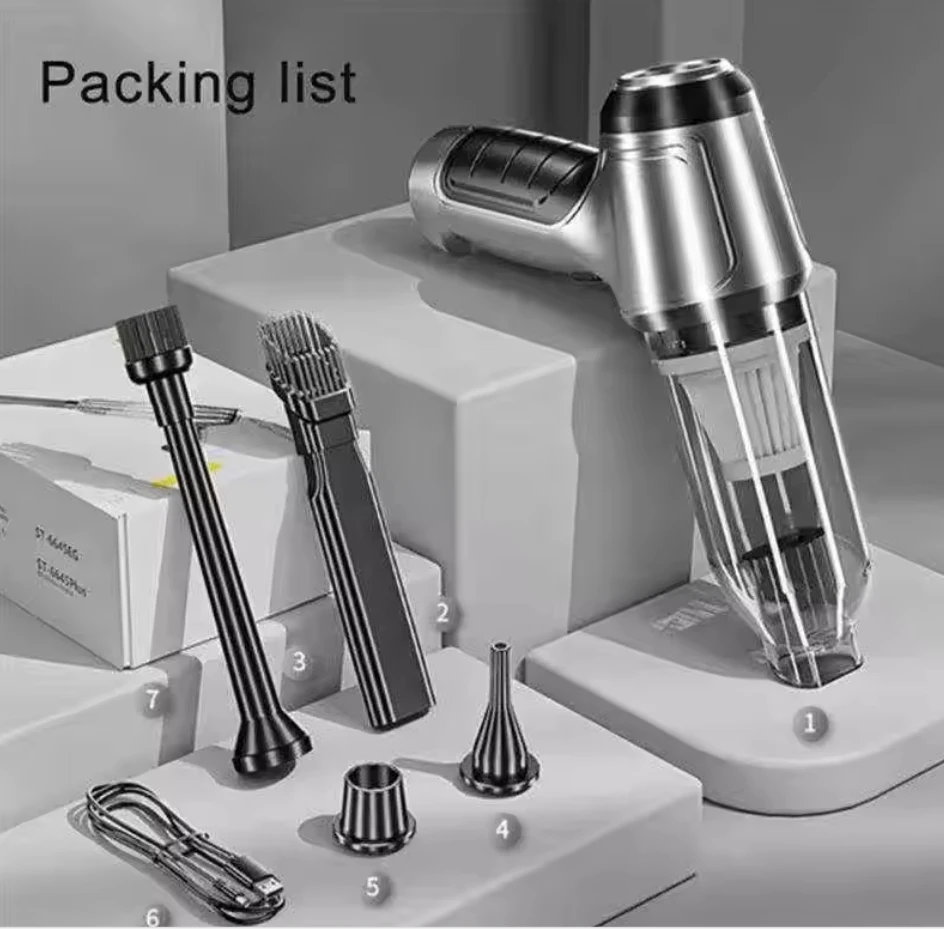Two Versions Multi-Function 6000PA/10000PA Cyclone Car Vacuum Cleaner 2 in 1 Function Air Vacuum and Air Blow Cleaner view 5