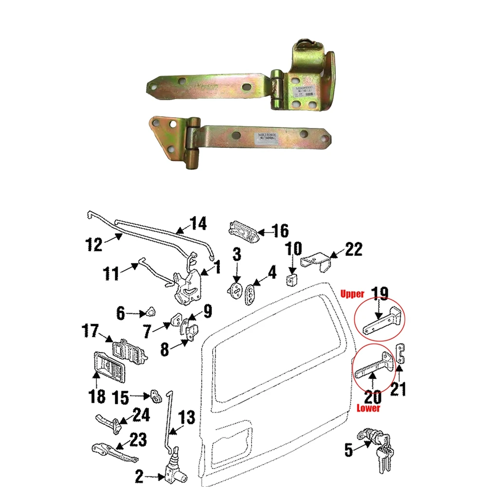 

MR230806 MB669300 Back Door Lower Hinge Tailgate Fit For Mitsubishi Pajero V31 V33 V43