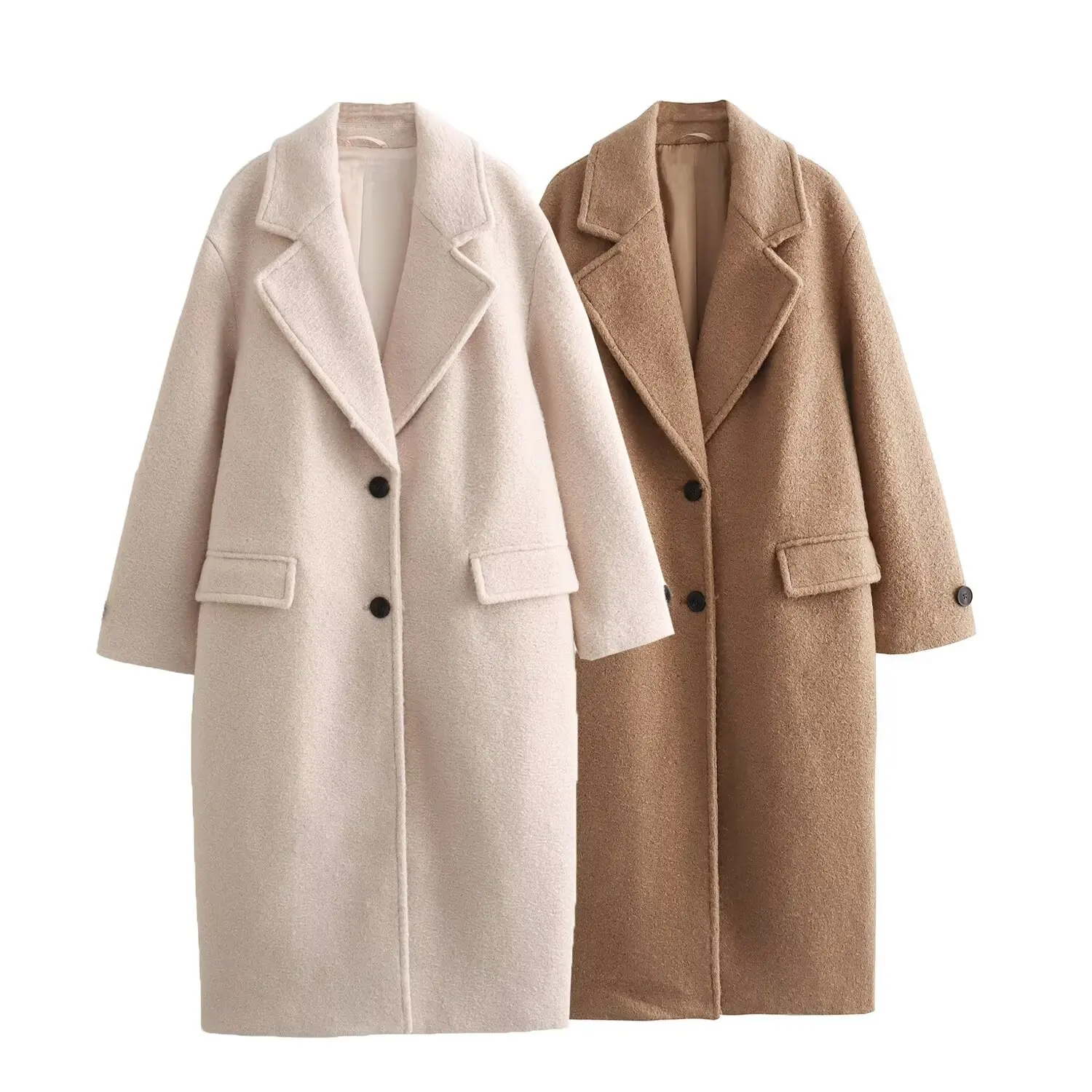 Manteau Long et ample pour femme, nouveau tempérament français, personnalité, mode décontractée, tout, doux, vêtements d'extérieur, automne et hiver 2024