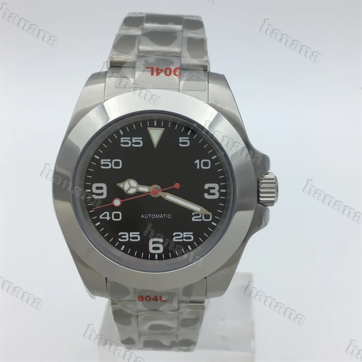 BLIGER 40 ミリメートル NH35A メンズダイビング防水自動時計 PT5000 ムーブメントサファイアガラスステンレススチールブレスレット