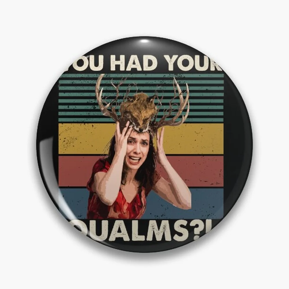 You Had Your Qualms vintage design t-shirt, Patricia Widow's Bay Kate O'Flynn as Patricia t Pin Holographic Star Heart Pin Brooc