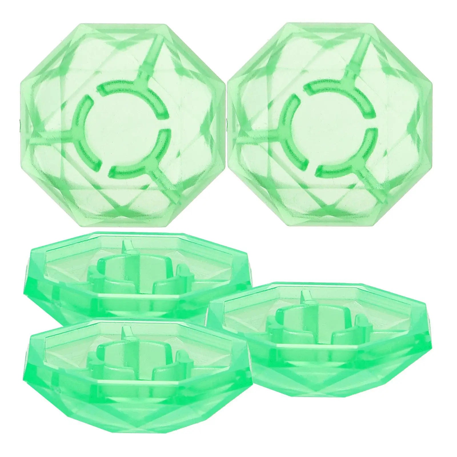 

5 Pcs Guitar Effects Pedal Footswitch Topper Hats Stepping Nail Cap Plastic Supplies Fluorescent Diamond Design LED Visibility