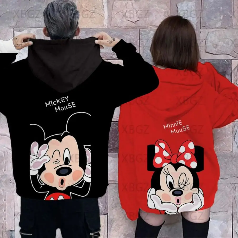 Top Mickey Men\'s Sweatshirt Sweatshirts Children\'s Hoodie Woman Y2k Minnie Mouse Couple Outfit Women\'s Disney Hoodies Print 2024