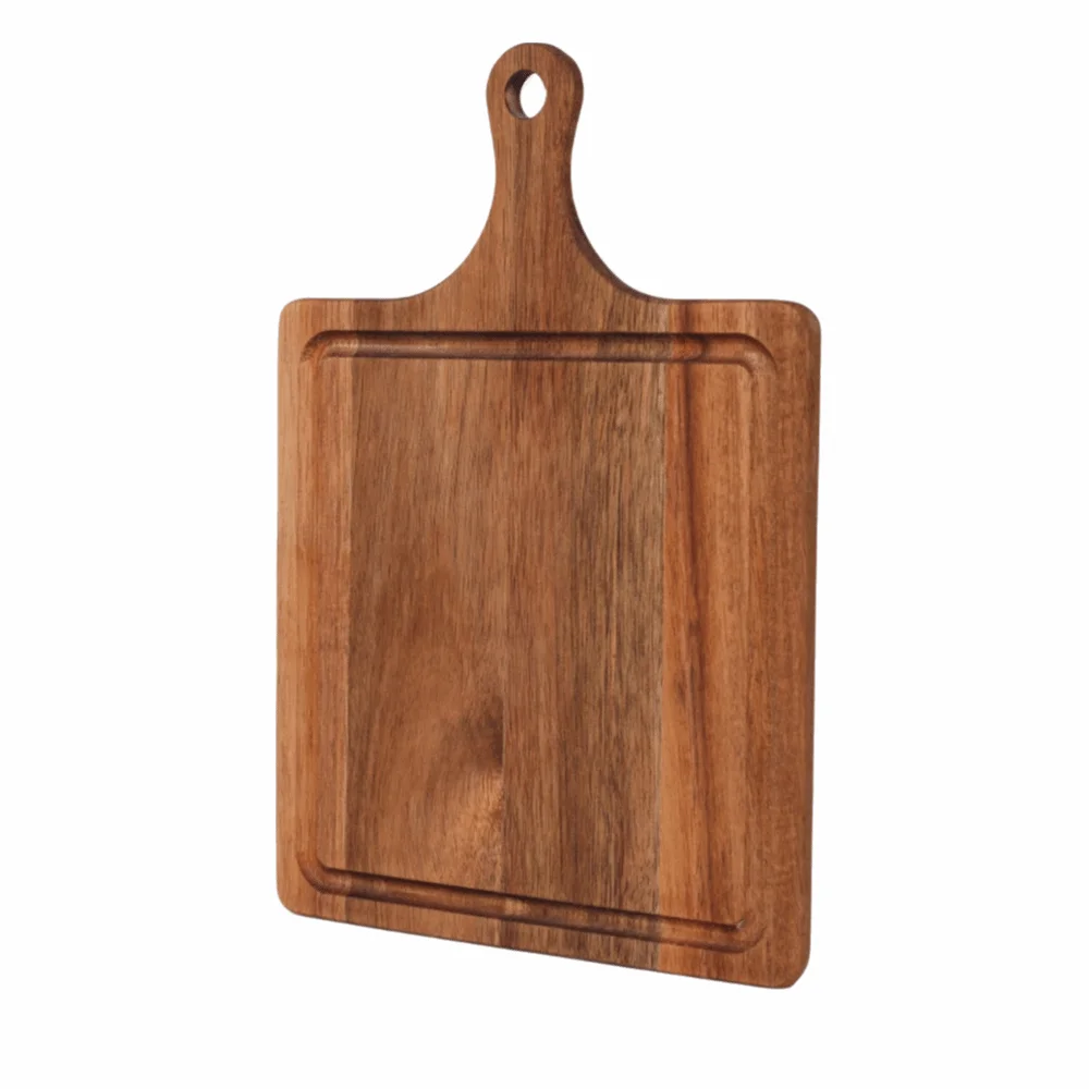 Multi-Styles Wood Chopping Board Sap Groove Reversible Pizza Pan Multi-Purpose Hanging Hole Charcuterie Serving Tray Cheese