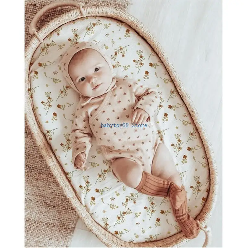 

Y4UD Baby Fitted Sheets Nursing Crib Infant Bed Cover Case Fitted Bassinet Sheet