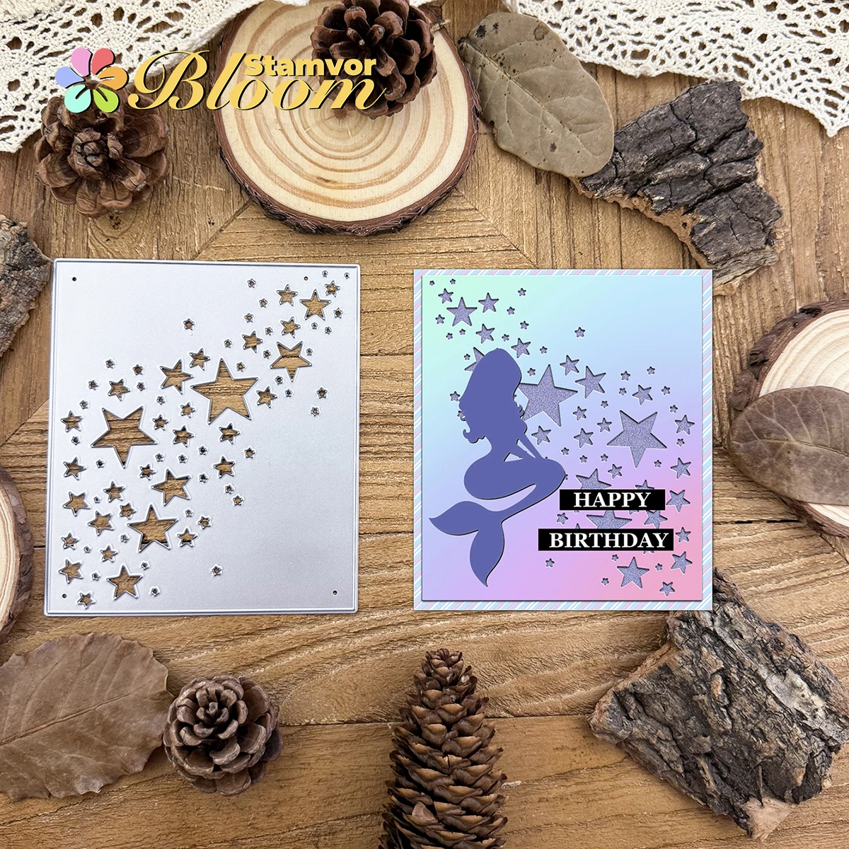 Original Basic Stars Sky Hintergrund Metall-Stanzformen für Scrapbooking, dekorative Prägung