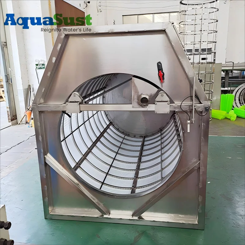 

Water Purification Drum Screen Rotary Drum Filter With Discharge for Fertilizer Production Line
