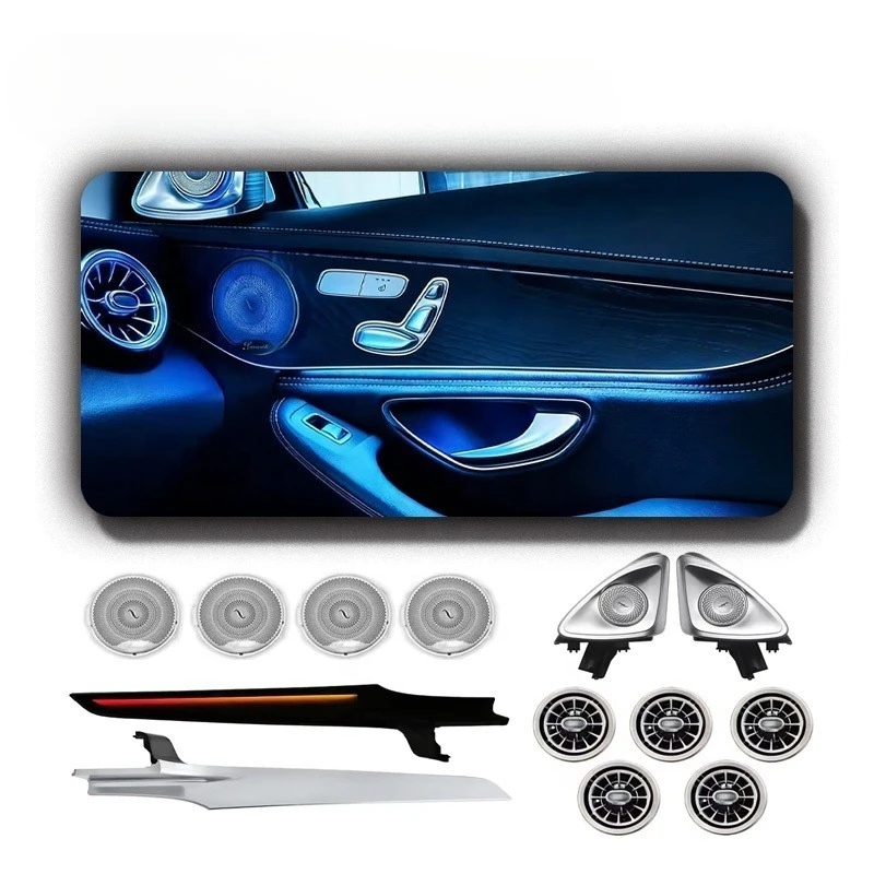 Car Ambient Light Interior Accessories for  LED 64-Color Air Vent Speaker Cover