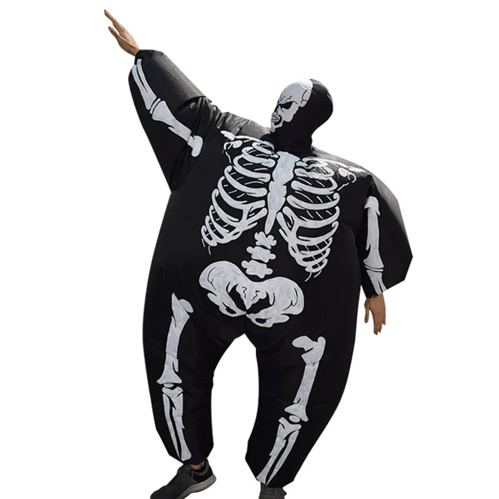 Disfraz de Cosplay de calavera para hombre y mujer, ropa inflable, traje de muñeca, ropa de fantasía, ropa de fiesta