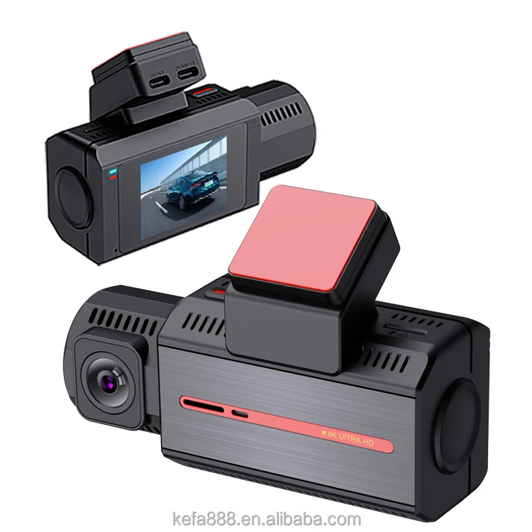 سيارة Dvr داش كام دوبل كامارا 4k + 2k واي فاي عدسة مزدوجة الأمامي والخلفي 4k + 2k داش كاميرا سيارة الصندوق الأسود داشكام سوني الاستشعار مع نظام تحديد المواقع