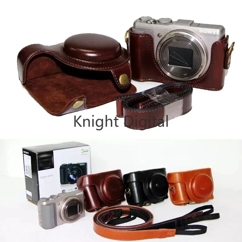

Retro Vintage PU Leather Camera Bag CaseFor Sony DSC-HX50V HX50 HX60 Camera Hard Shoulder Bag with Strap