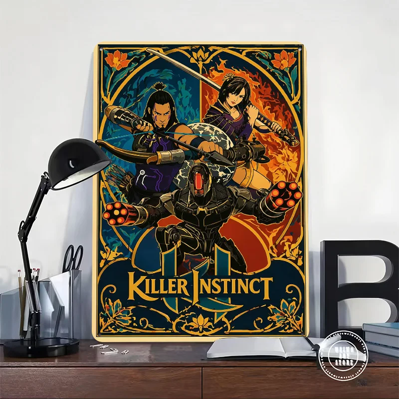 Killer Instinct 3D Texture Printed Poster Custom Vintage Metal Tin Plate Sign for Wall Art Desk Decor Room Article Decoration
