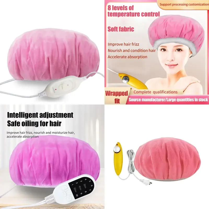 for  Heating Cap Temperature Reversible Steamer Treatment Spa Hair Care Hairstyle