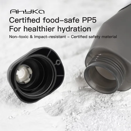 Imagen 2 del producto Juego de botellas de agua aerodinámicas para bicicleta AhyKa, botella de agua ligera para ciclismo de carretera de 600ml, diseño para apretar para beber