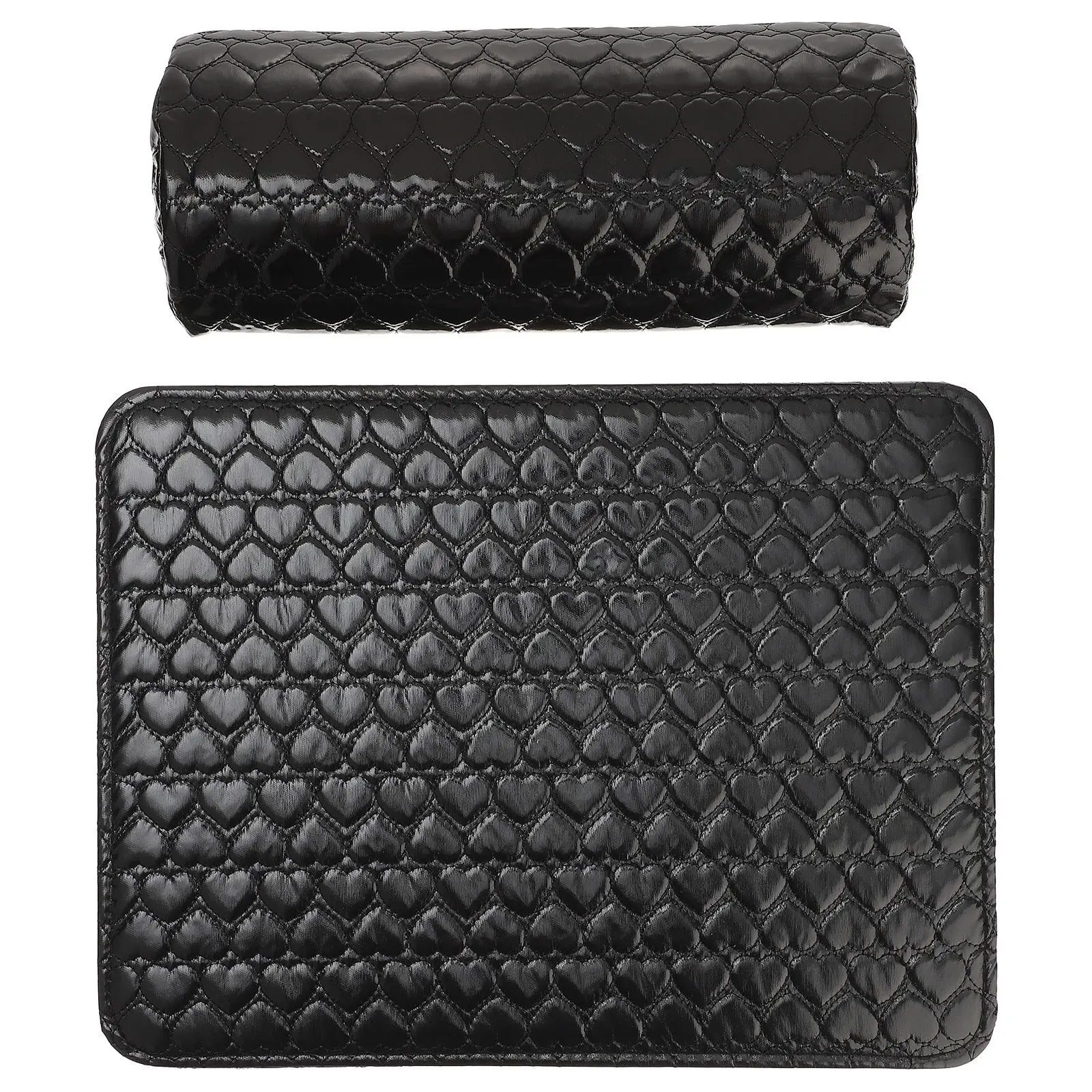 

Nail Hand Pillow Wrist Cushion Mat Professional Salon Stylish Arm Rest Pad Comfortable Love Pattern Flexible Easy Cleanup