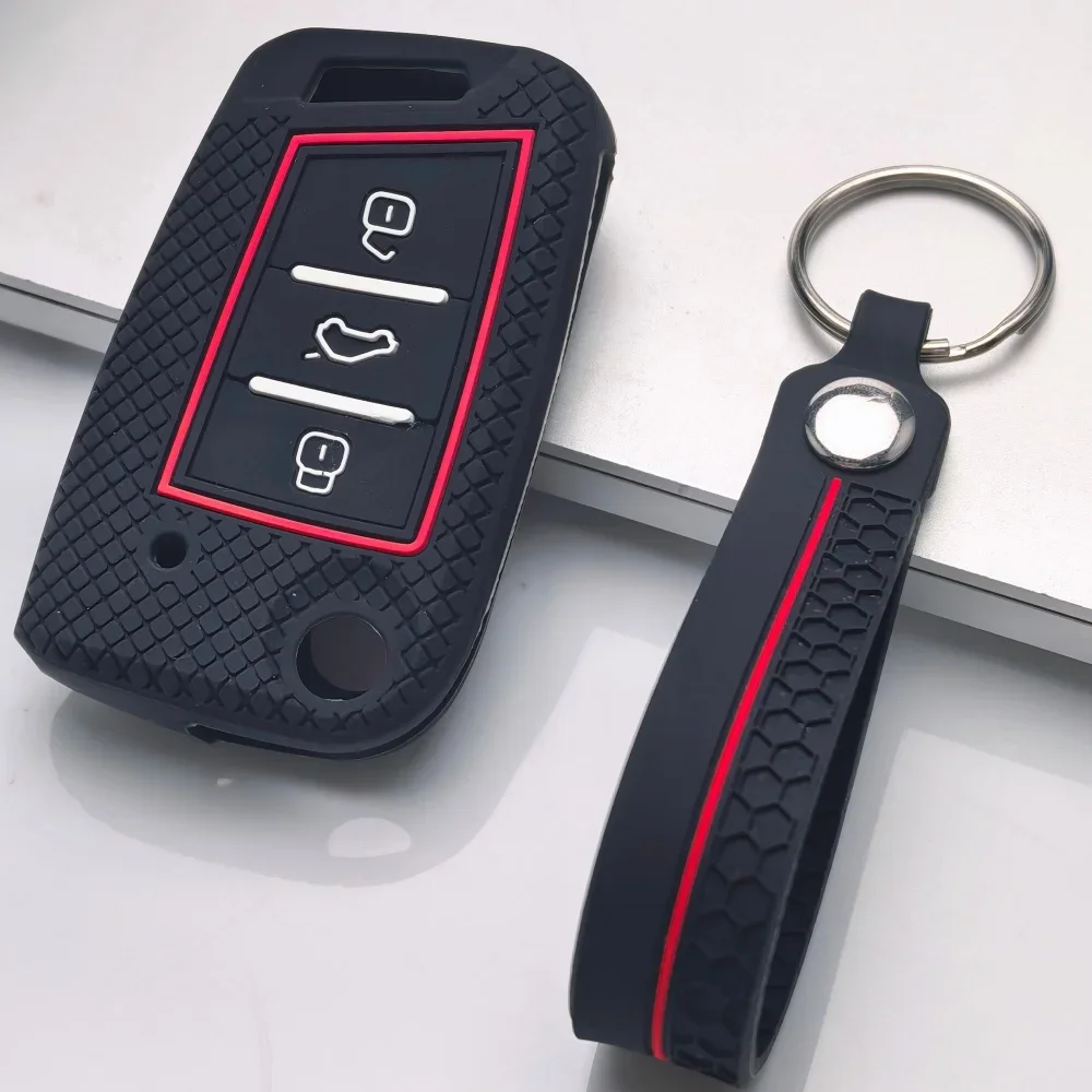 Funda para Llave de Coche Skoda Rapid Octavia Kodiaq Fabia, VW Tiguan 2023 Touran POLO T6.1 T-Roc Golf 7 Seat Ibiza Leon Ateca Arona
