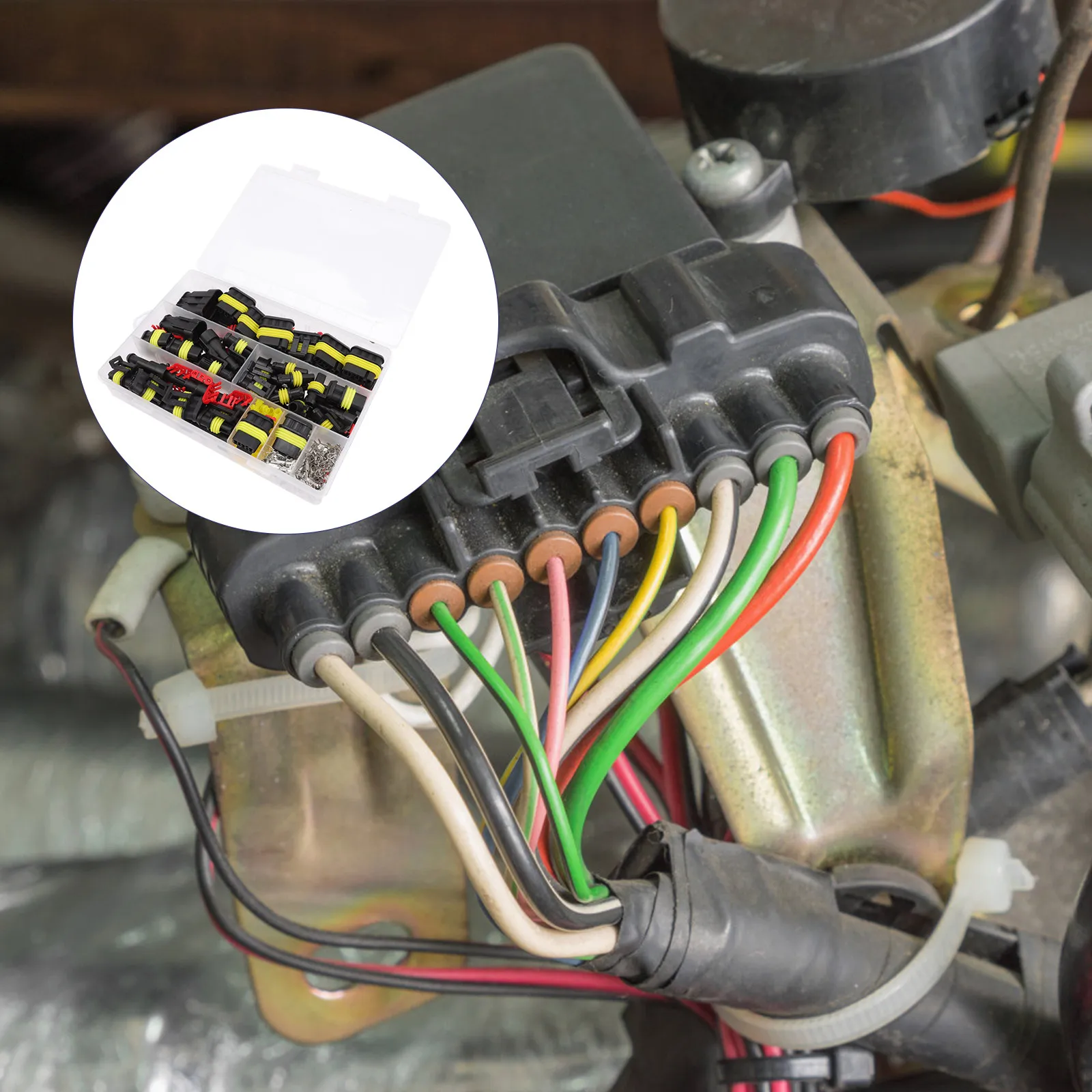 

1 set 1 Set Car Truck Boat Waterproof Wire Wiring Electrical Connectors Kit Electrical Connectors Kit Wiring Engine Parts