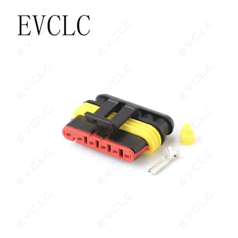 1 Set Automotive 6-Pin Harness Connector Waterproof Plug 282108-1/282090-1 for AMP Series Electronic Accelerator Pedal Connector
