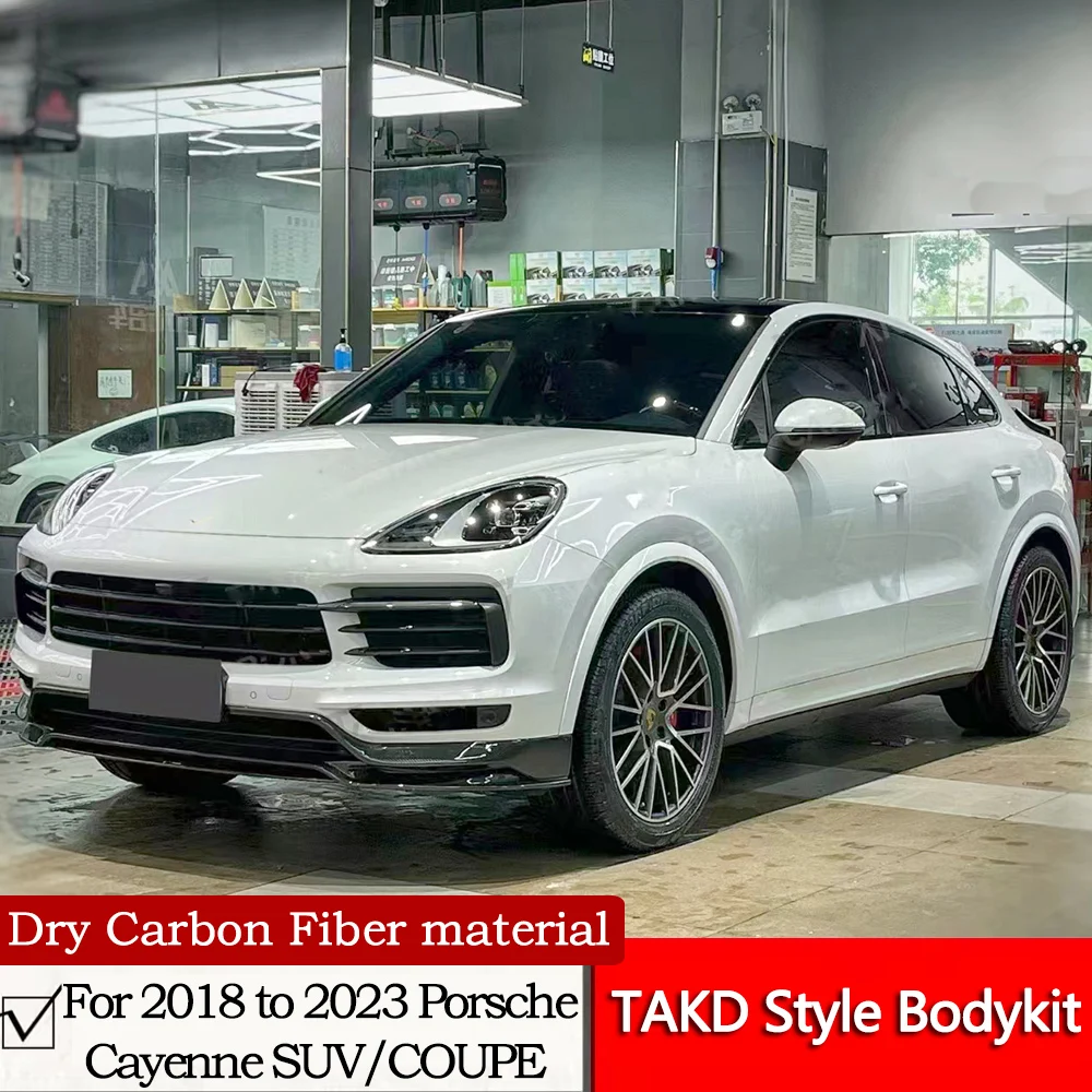 

For 2018 to 2023 Porsche Cayenne Add TAKD Style Bodykit Modifcation Cayenne 9Y0 suv/9Y3 Coupe Rear Lip Side Skirt Boot Spoiler