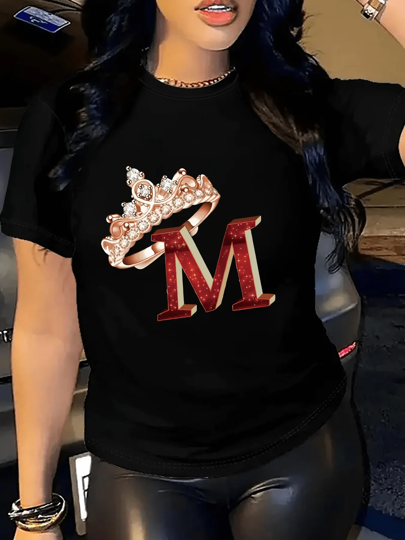 Carnival Women's Fashion T-Shirt Fashionable Letter Cartoon Print Women Round Neck Design in Vibrant Colors Urban Trendy Style