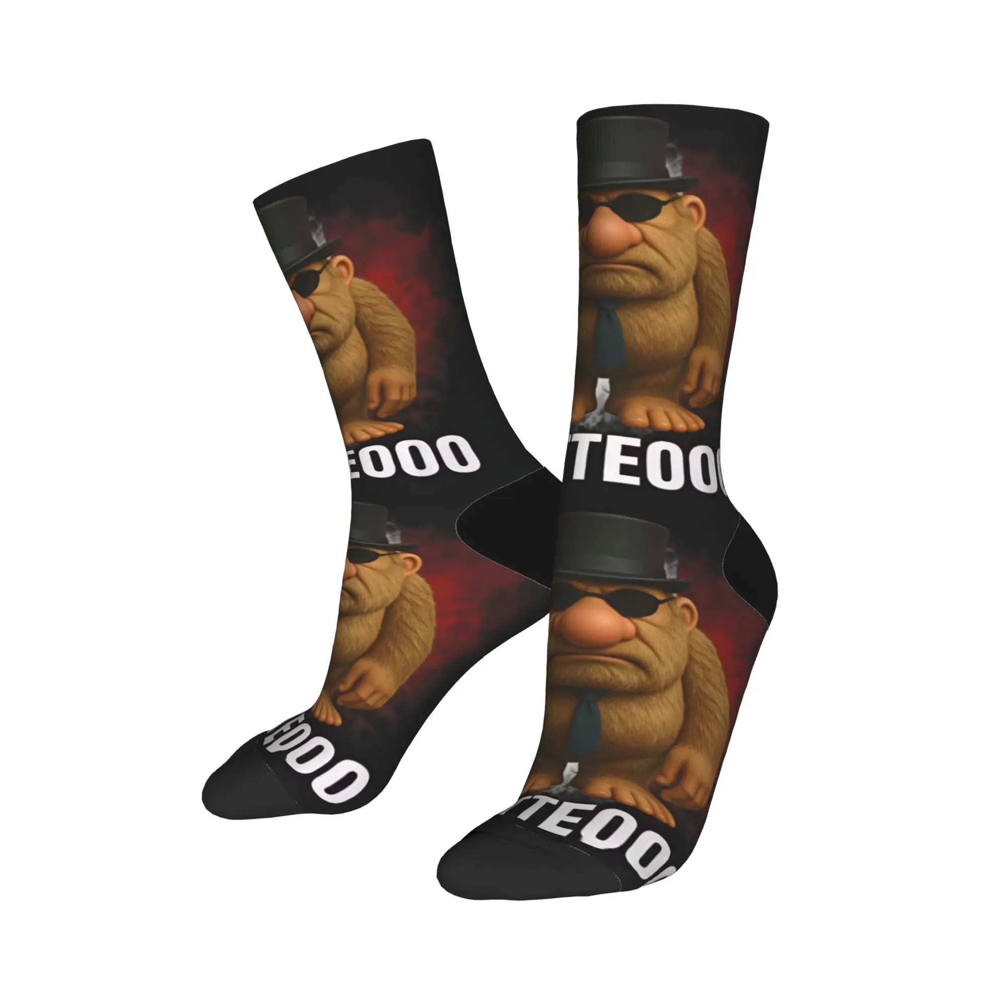 Matteooo Italian Brainrot Meme Stockings Unisex Men  Socks Soft Breathable Vintage Socks Autumn Skateboard Non Skid Custom Socks