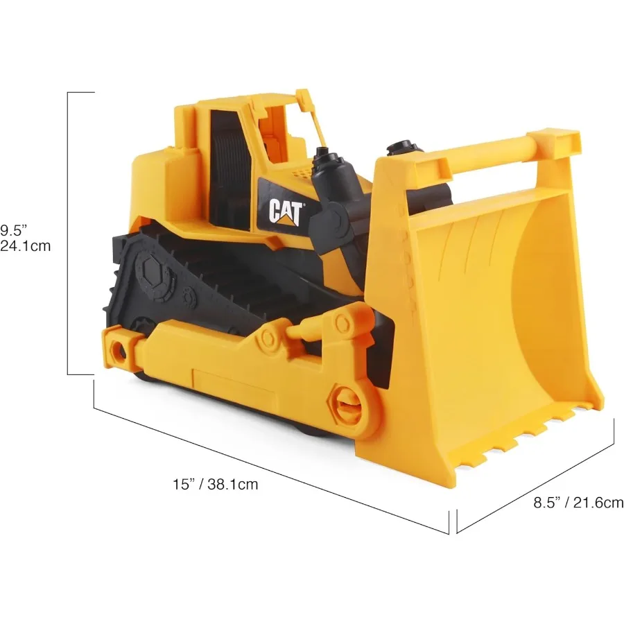 Juguetes de construcción Bulldozer de 15" Juguete de construcción a partir de 2 años Plástico resistente No requiere baterías Serie de plataformas resistentes