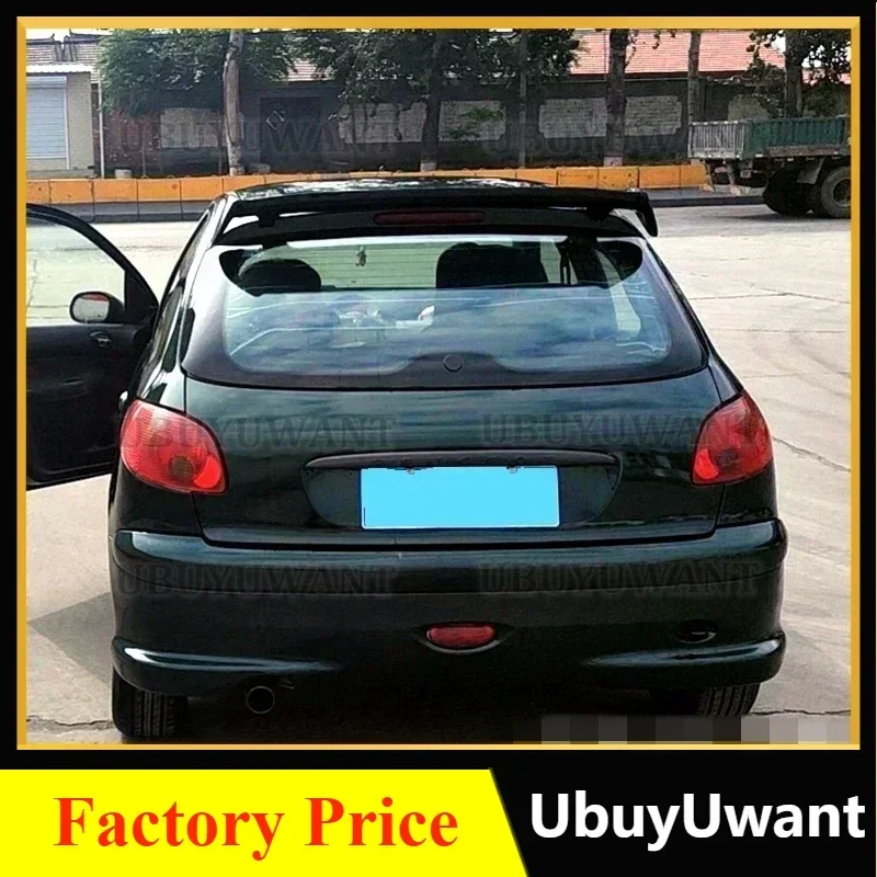 

For Peugeot 206 207 208 308 Spoiler 2008-2022 ABS Plastic Rear Roof Spoiler Wing Trunk Lip Boot Cover Car Styling