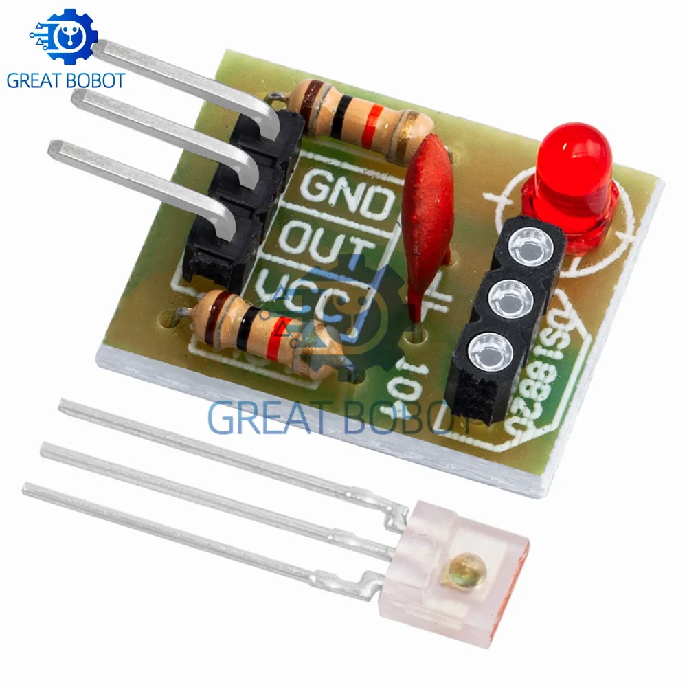 BS KY-008 650nm Laser Transmitter Module with Laser Sensor Module Non-Modulator Tube Laser Receiver Module Kit