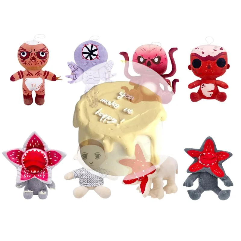 1 Stück Cartoon Anime Plüschpuppen Eleven Mike Demogorgon Stofftier Essende Blume Geschenk für Freunde Anime-Liebhaber