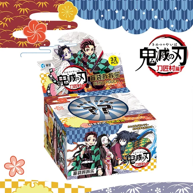 

32pcs Set Demon Slayer Cards Booster Box Rare Anime Playing character Rare Diamond Collection Card And Christmas party gifts