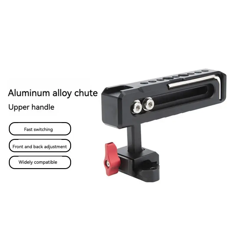 Universal Quick Release Upper Handle For Camera Cage Wide Compatibility Of Front Rear Adjustment Aluminum Alloy