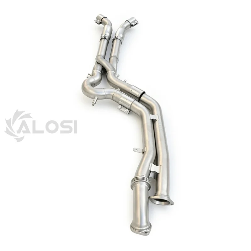 SS304 Z-Shaped Mid Pipe with Resonator for BMW G80 M3 G82 M4 G87 M2 2020-2024 High Performance Exhaust Middle Section Upgrade