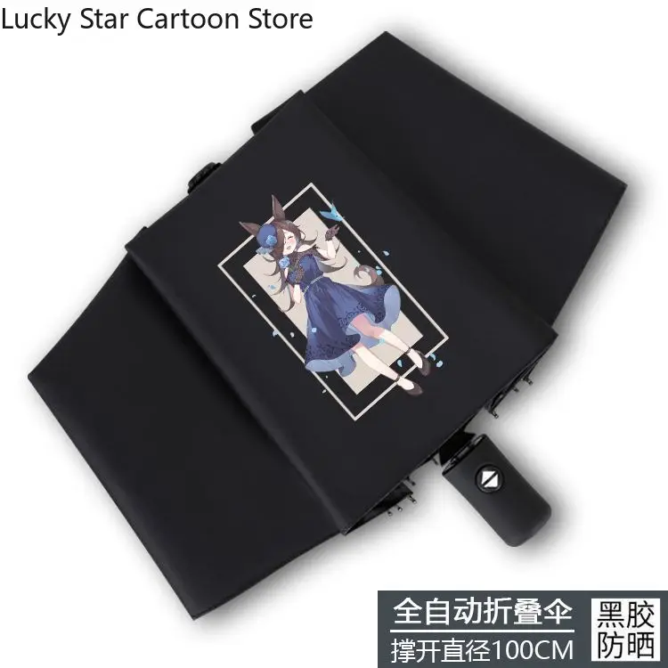 أنيمي جميلة ديربي أضعاف مظلة واقية من الشمس المظلة المطر مشمس مظلة Bumbershoot Studebt تأثيري هدية عيد الهالوين