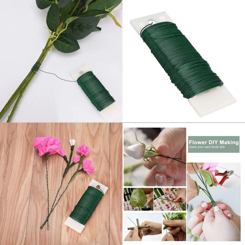 

A52E Floral Wire Paddle Wire 22Gauge Florist Wire Wreath Wire for Wreath Making Craft
