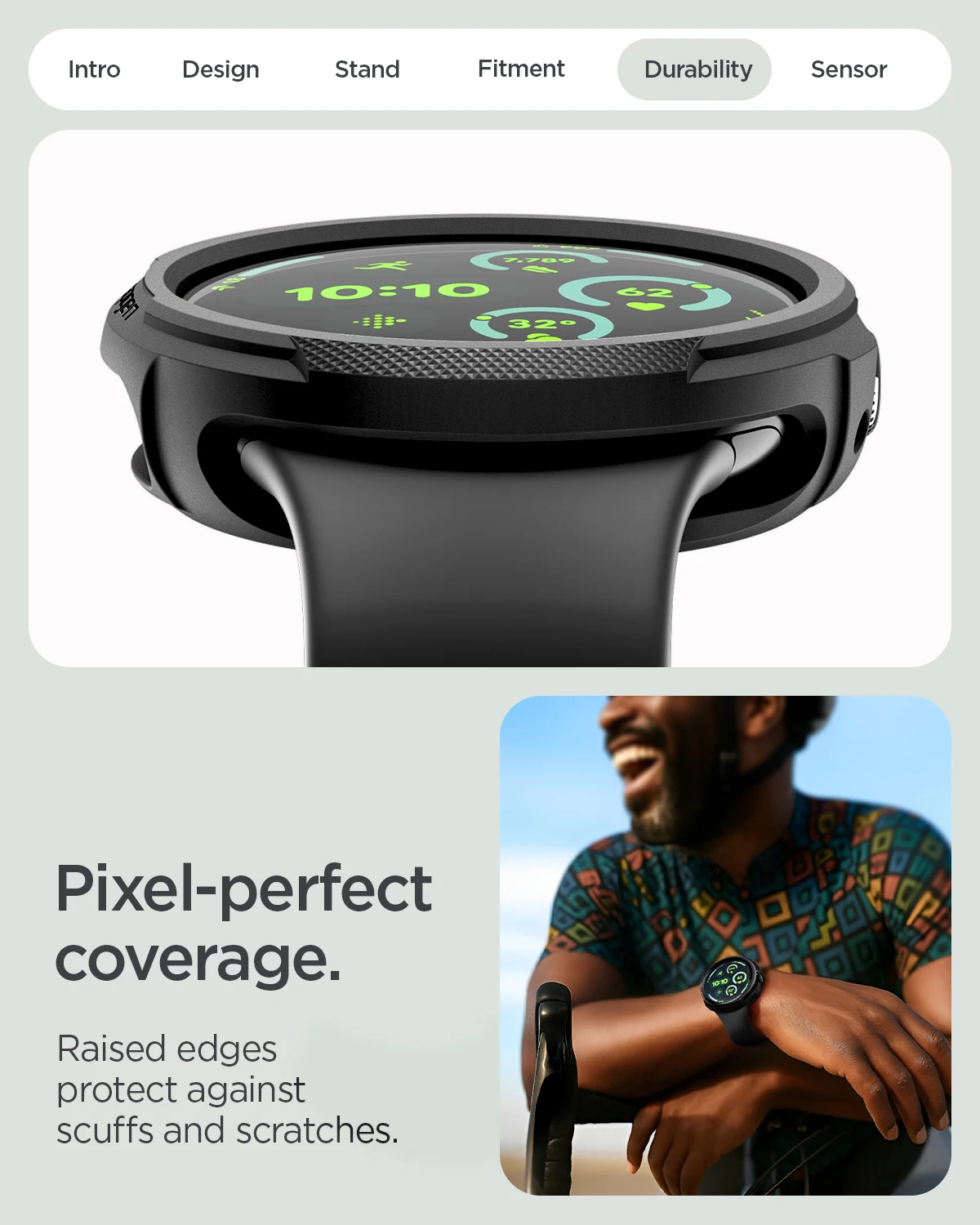 Etui Spigen Liquid Air do Google Pixel Watch 5 / 4 (45mm) z magnetyczną stacją ładującą — zdjęcie produktu 6