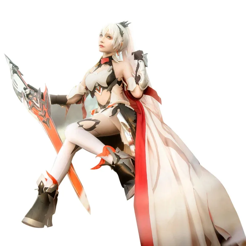 ss23Game Honkai Impact 3 Costume Kiana Kaslana Clothes Cosplay Long Wig Sexy Dress Uniform Cloak Woman Halloween Outfits