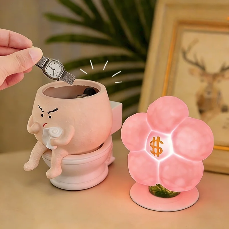 Lustiges Toiletten-Nachtlicht, Ornament, kreative niedliche Schlafzimmerbeleuchtung, Vorratsglas, Büro, Arbeitszimmer, rosa Raumdekoration, Umgebungsbeleuchtung