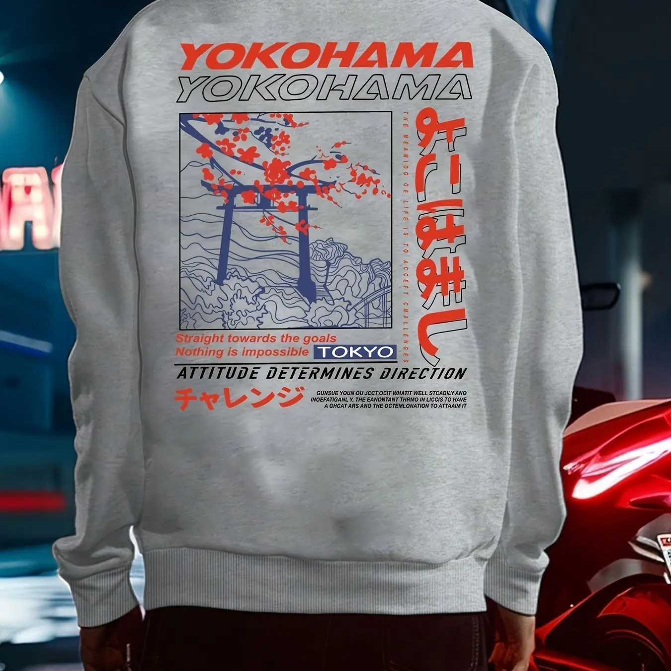 Sweat-shirt à capuche à manches longues pour hommes, mode décontractée, ample, motif Tokyo imprimé, pull chaud, automne et hiver