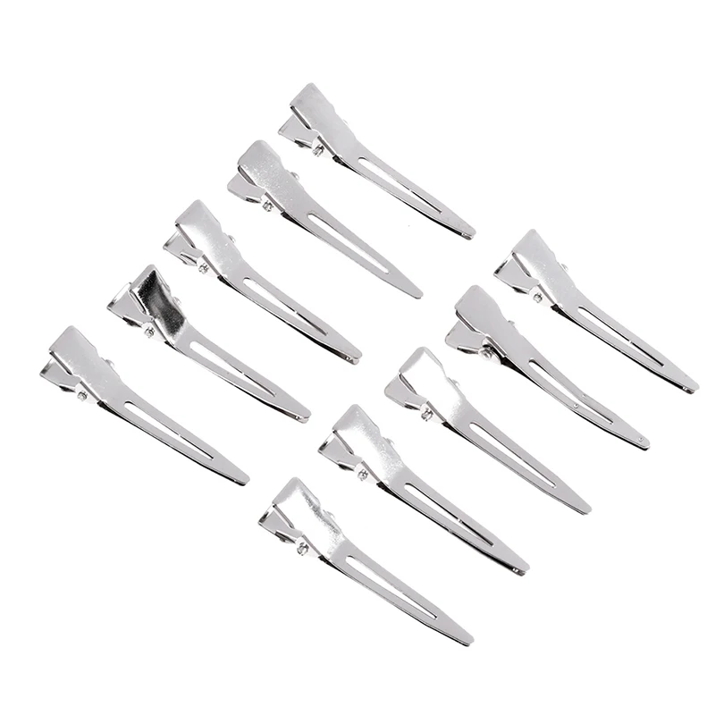 10 Stuks 4.5Cm Haarverlenging Clips Pruik Weven Clip Enkele Prong Alligator Haarclips Voor Strikken Diy Accessoires Haarspelden