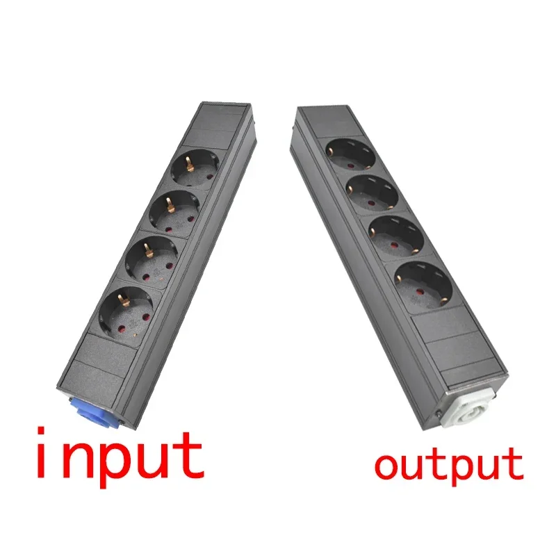 Tiras de alimentación PDU Schuko Powerlink box amplificador de potencia audio 3P enchufe powercon de aviación 2-11 AC UE Corea 4,8 4,0 enchufe