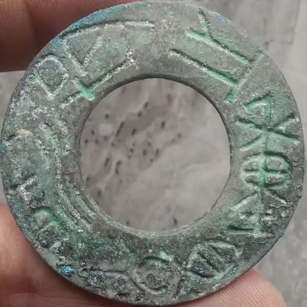 Old Copper Coin for Collection Ancient Warrior States Period Round Hole Coins Collectible Gifts