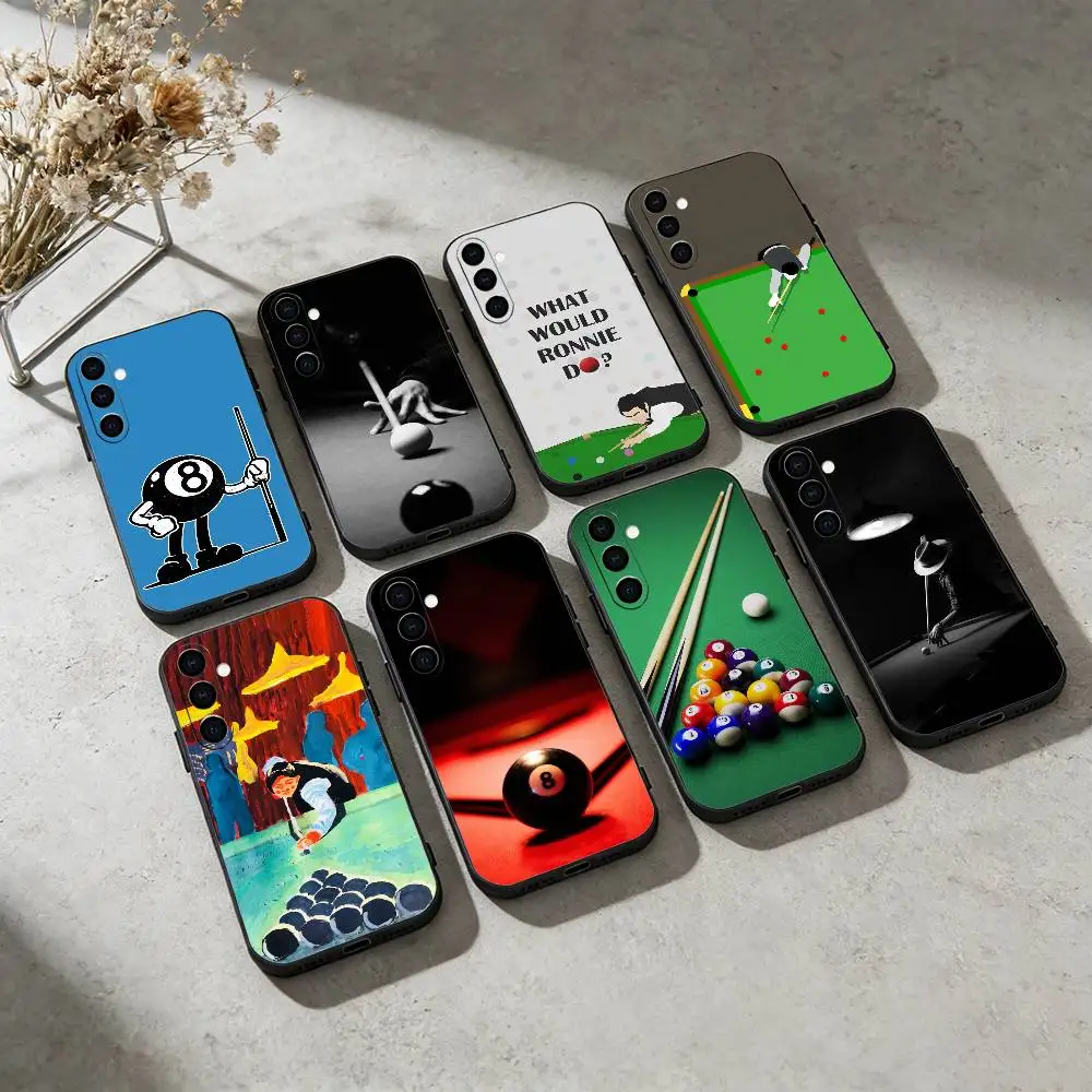

Billiards Snooker Phone Case For Samsung GalaxyA13,21s,22,31,32,52,53,71,72,73,Soft Black Cover