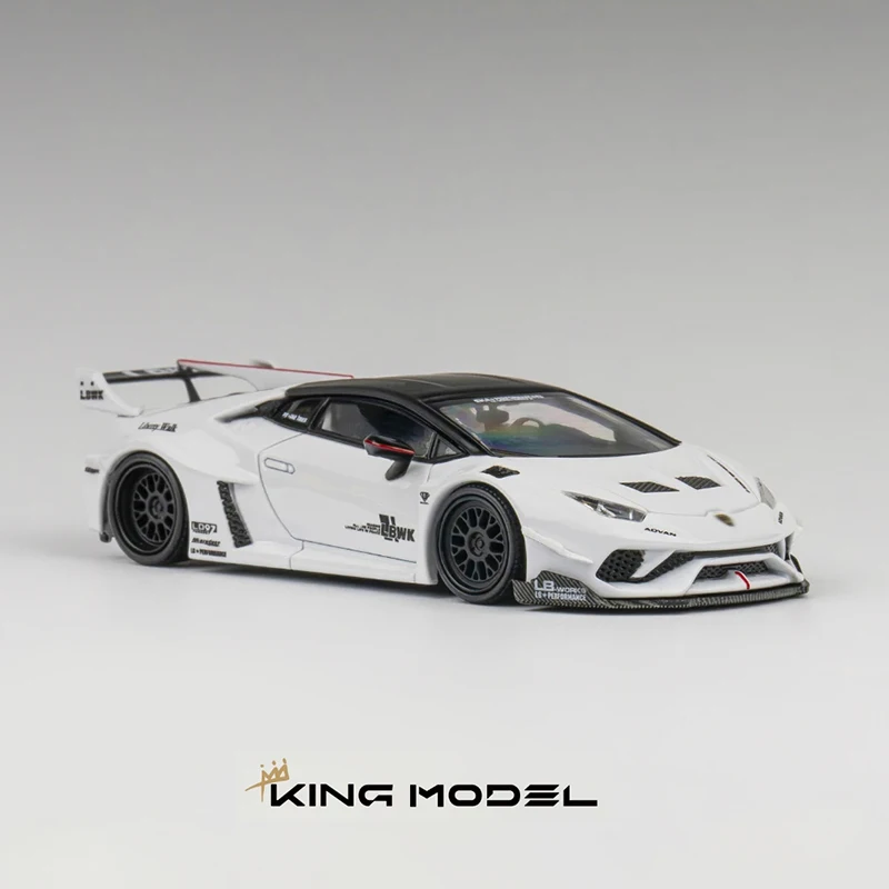 PreSale King 1:64 LBWK Huracan Opened Hood Diecast Diorama Car Model Collection Toy