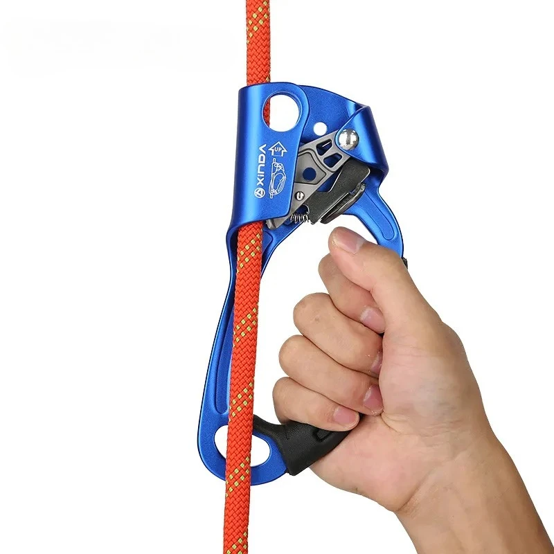 Outdoor Sports Rock Climbing Ascend Right Left Hand Grasp 8mm-13mm Rope Ascender Device Mountaineer Riser Tool Kits